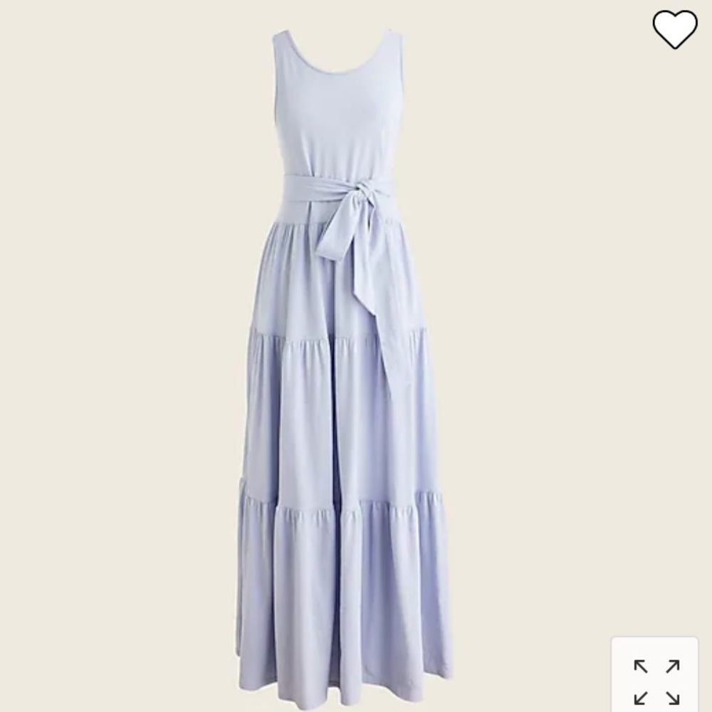New with tags.  J Crew lilac jersey tank dress with removable belt.  Size XS